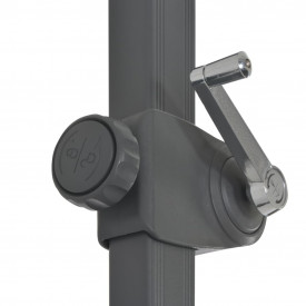 vidaXL Umbrelă suspendată cu stâlp din aluminiu, antracit, 300 cm - Img 6