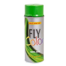 Vopsea spray decorativă FLY COLOR, RAL 6018 verde, 400ml - Img 4