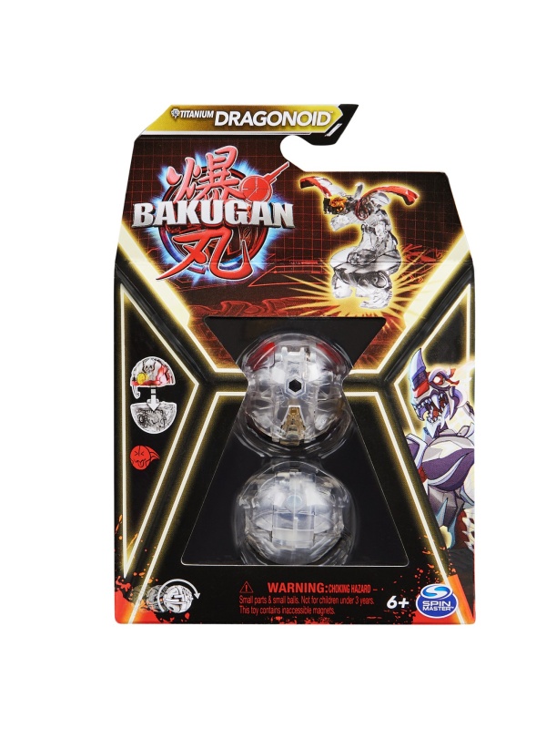 BAKUGAN PACHET DE BAZA TITANIUM DRAGONOID ALB