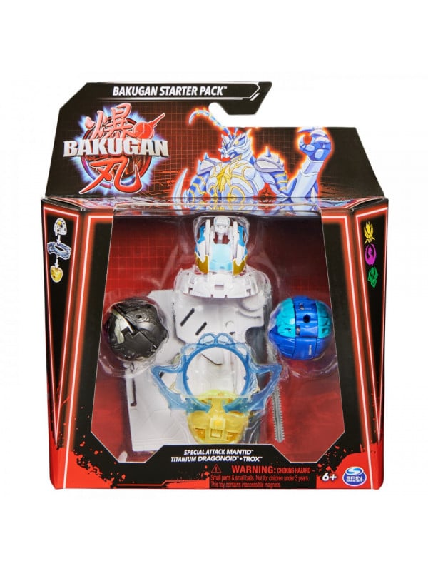 Bakugan starter pack mantid, titanium dragonoid si trox