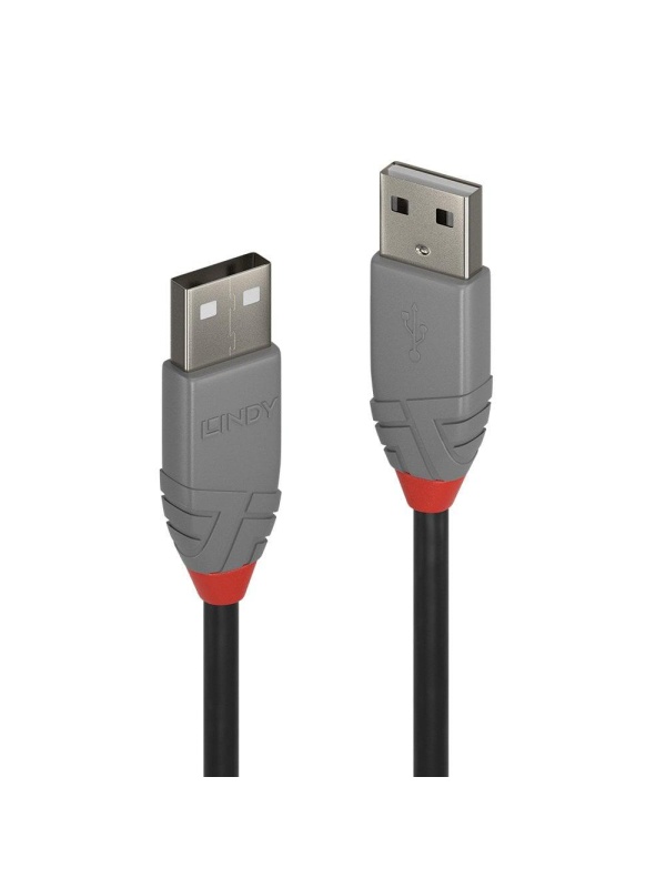 Cablu Lindy 0.5m USB 2.0 Type A, Anthra