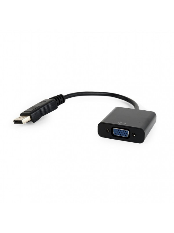 CABLU video GEMBIRD, adaptor DisplayPort (T) la VGA (M), 10cm, rezolutie maxima Full HD (1920 x 1080) la 60Hz, negru, "AB-DPM-VGAF-02"