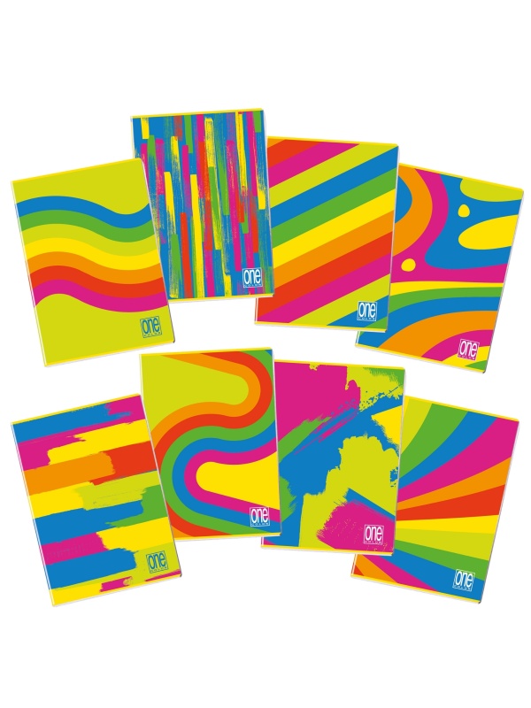 Caiet A4 cu Jolly Page - One Color Fanta Fluo, 80 g/m2, 40 pag. (Matematica)