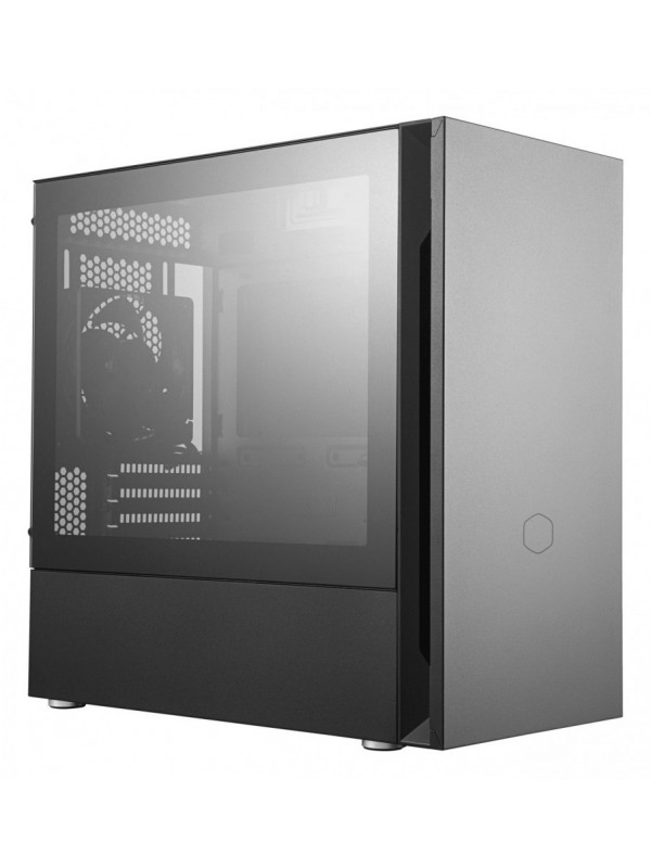 CARCASA Cooler Master, Mini Tower, mATX, "Silencio S400", fara sursa, sticla securizata, 2 x fan, USB 3.0 x 2, Jack 3.5mm x 1, card reader, mesh , "MCS-S400-KG5N-S00"