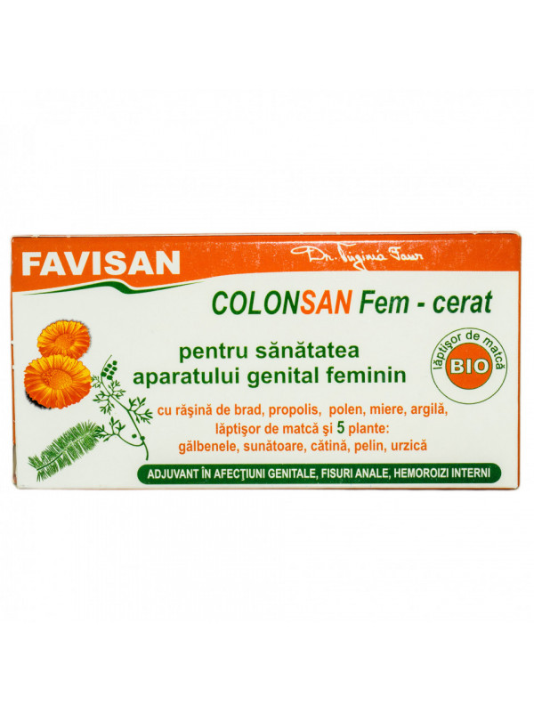 COLONSAN FEM-CERAT SUPOZITOARE (10x1.9) 19g FAVISAN