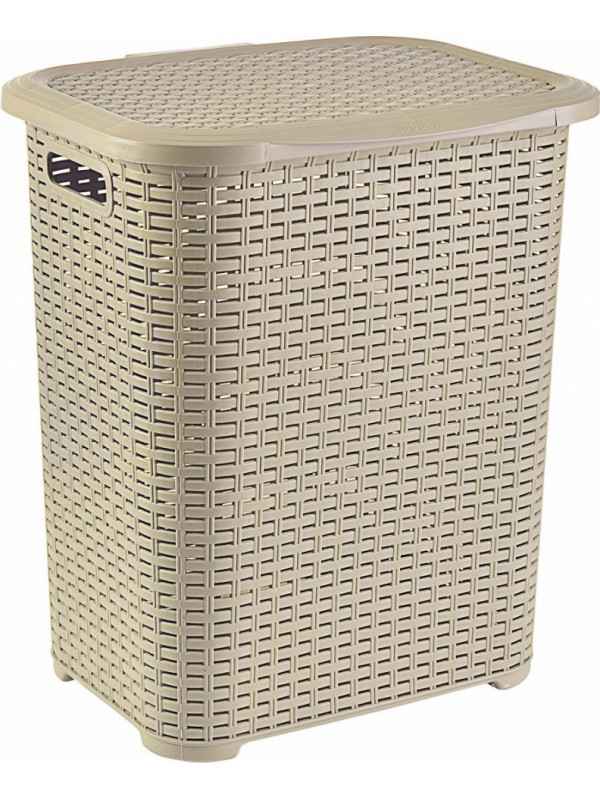 COS PL.TIP RATAN 45 L BEJ, 34,5x41x46 CM