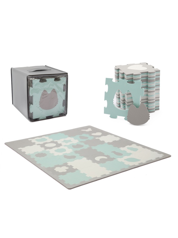 COVORAS DE JOACA KINDERKRAFT LUNO SHAPES, PUZZLE 3D, SPUMA, MINT