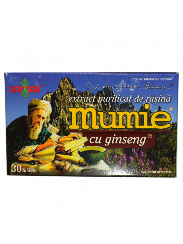EXTRACT PURIFICAT DE RASINA MUMIE CU GINSENG 30tb DAMAR
