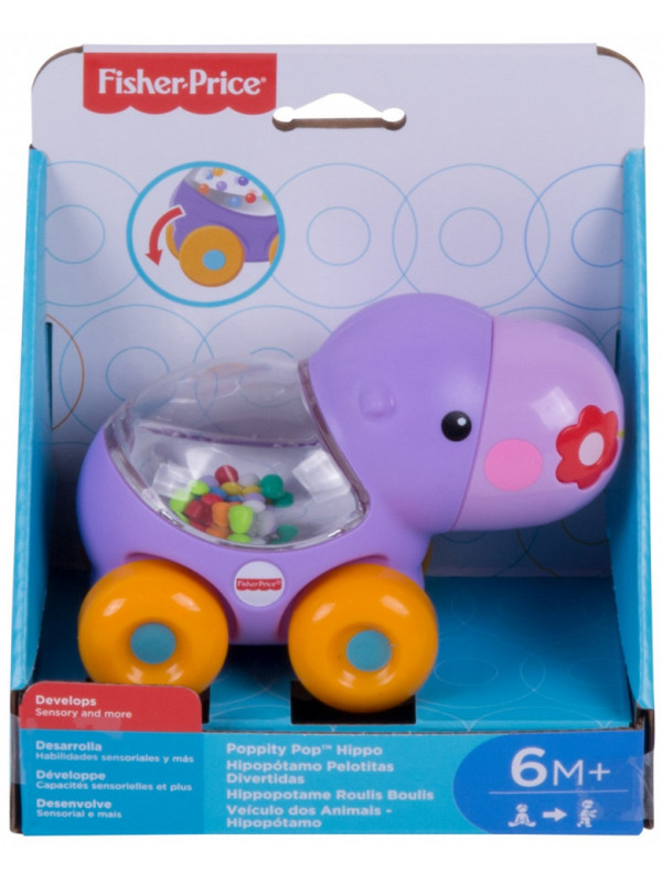 Fisher price jucarie apasa si mergi hipopotam