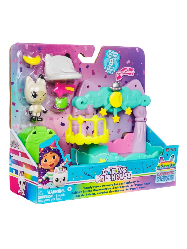 GABBYS DOLLHOUSE SET BALCON DECORAT A LUI PANDY PAWS