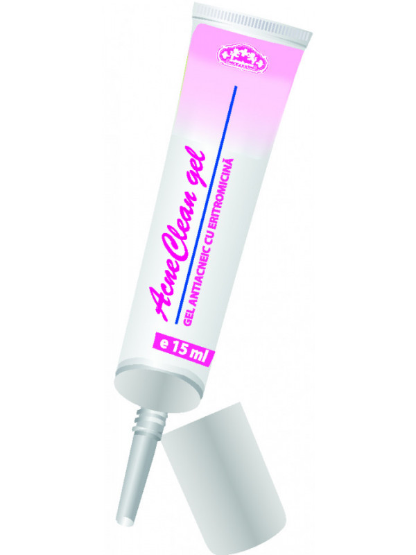 Gel antiacneic "acneclean" cu eritromicina 15ml infopharm