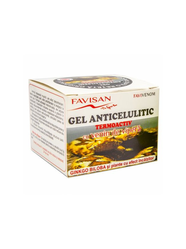 Gel anticelulitic termoactvi cu venin de vipera "favivenom" 200ml favisan