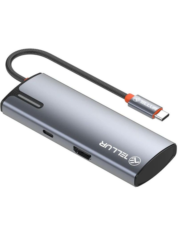 Hub USBC 3.0 Tellur Basic, 4 port, gri