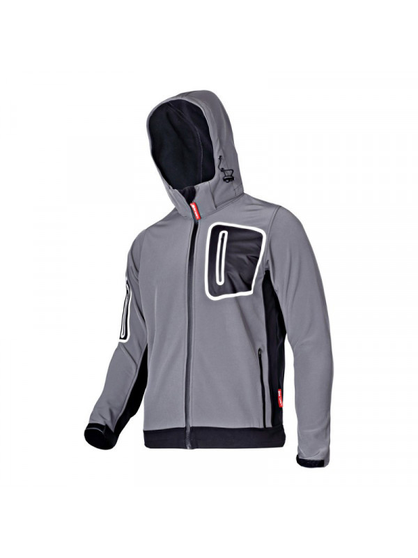 JACHETA ELASTICA CU GLUGA / GRI - S