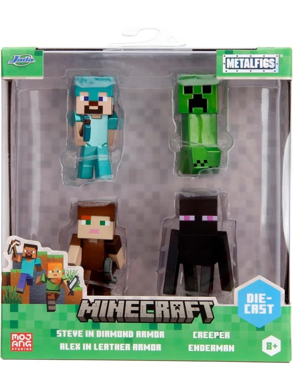 JADA MINECRAFT SET 4 FIGURINE METALICE 6.5CM