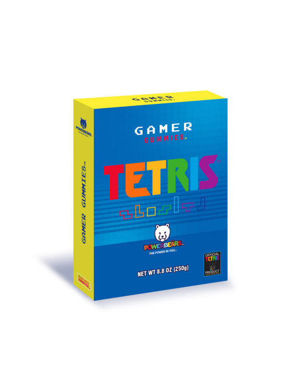 Jeleuri gumate "TETRIS" cu 20% suc din fructe, vit. C si vit. E 250g POWERBEARS GIFT BOX