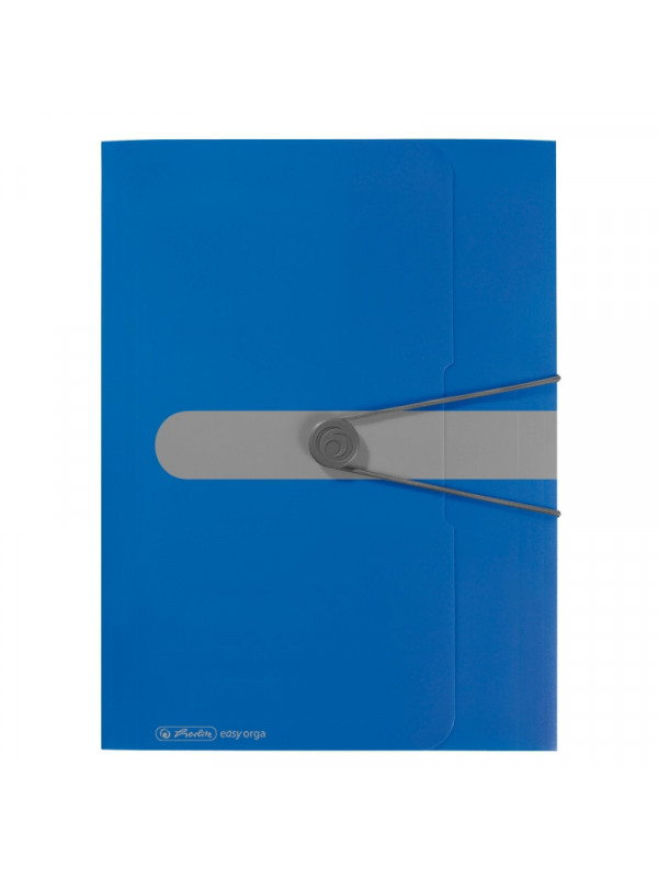 Mapa pp a4 30mm eotg inchidere buton cu elastic, albastru opac