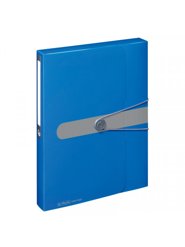 Mapa pp a4 40mm eotg inchidere buton cu elastic, albastru opac