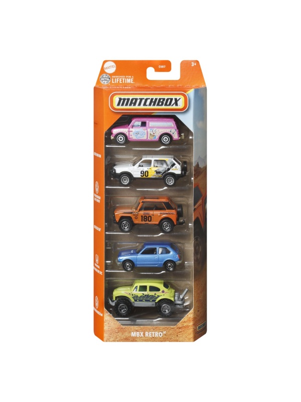 MATCHBOX SET 5 MASINUTE METALICE MBX RETRO SCARA 1 LA 64