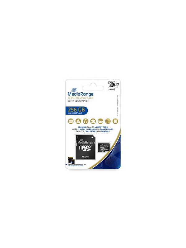 MediaRange Micro SDXC 256GB UHS-1 Class 10 with SD adapter