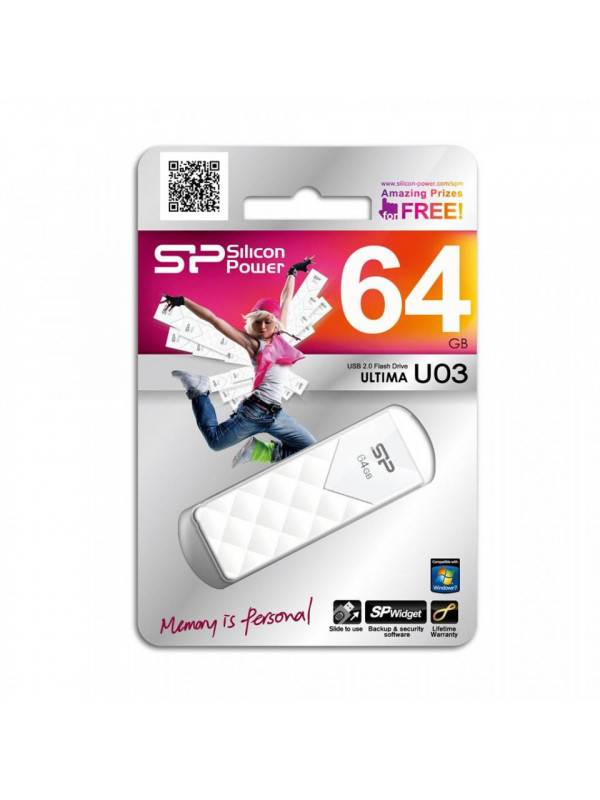 Memorie USB SILICONPOW Ultima U03 64GB USB 2.0 White