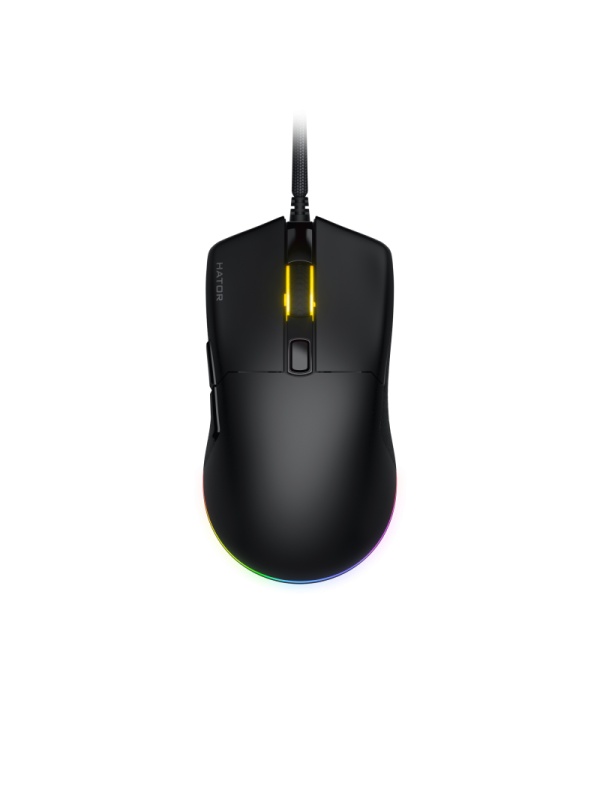 Mouse cu fir Hator Pulsar 3, negru