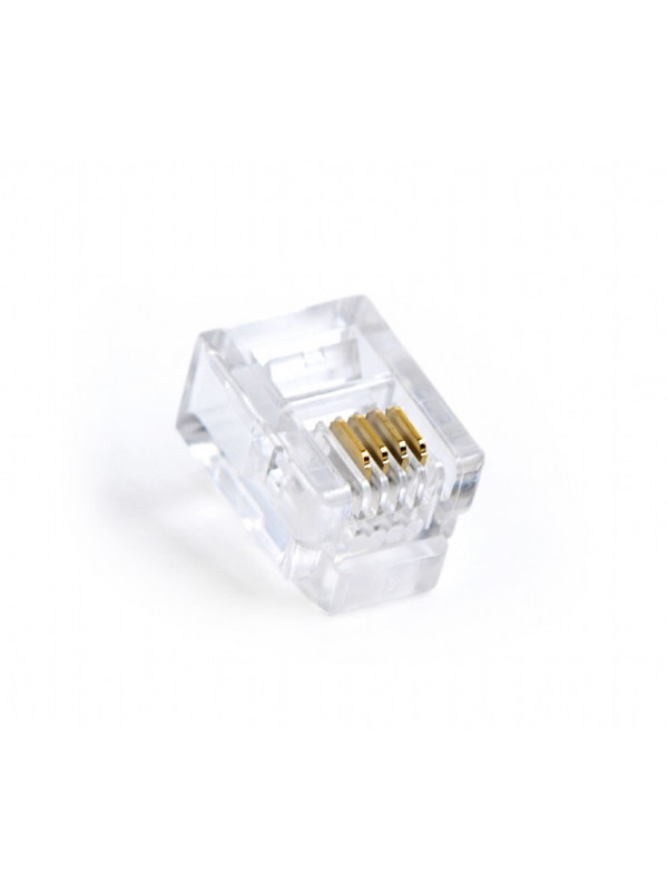 MUFA RJ-11 GEMBIRD pt. cablu telefon, telefon, RJ-11 (T), plastic, 100 buc, "MP-6P4C/100"