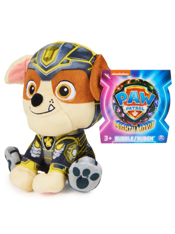 PATRULA CATELUSILOR THE MIGHY MOVIE PLUS RUBBLE 18CM