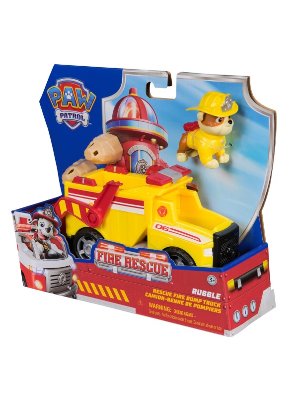 PATRULA CATELUSILOR VEHICUL DE SALVARE MASINA DE POMPIERI SI FIGURINA RUBBLE