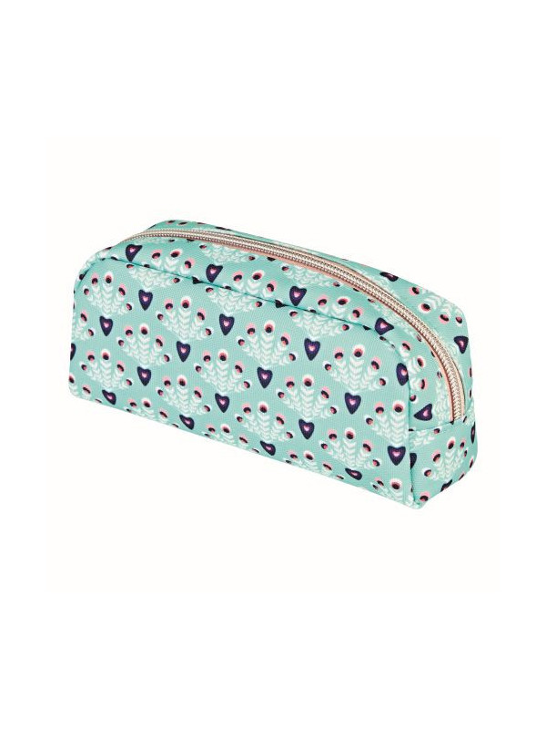 Penar tip etui, 1 compartiment, motiv fancy peacock