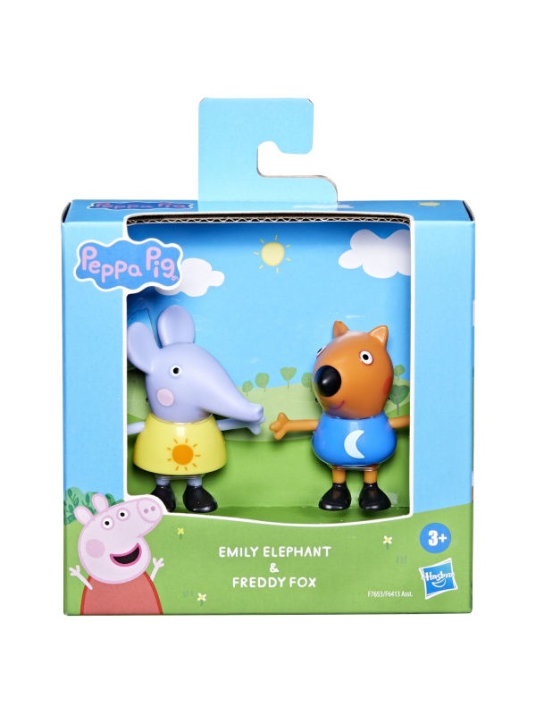 PEPPA PIG PRIETENI BUNI SET 2 FIGURINE ELEFANTUL EMILY SI VULPITA FREDDY