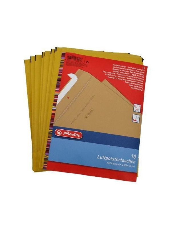 Plic antisoc cu alveole Herlitz C5, 200 x 275 mm, 10 buc/set