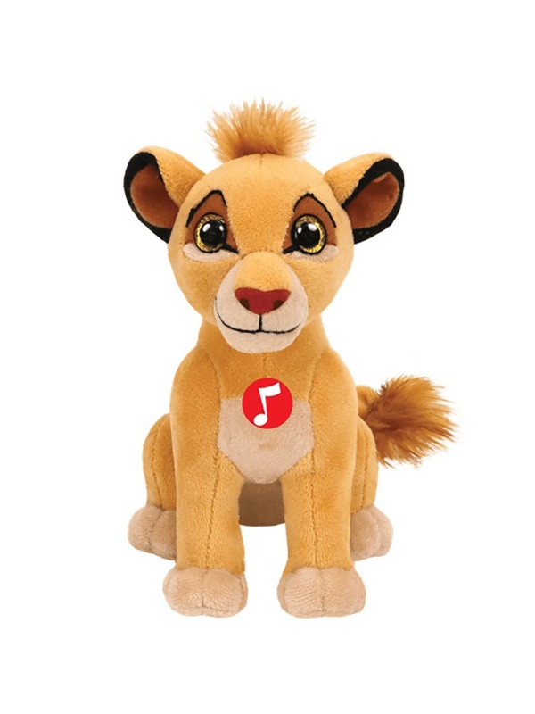 PLUS TY 15CM BEANIE BABIES DISNEY REGELE LEU SIMBA CU SUNETE
