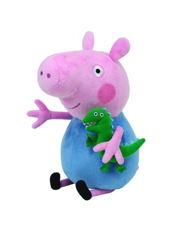 PLUS TY 28CM BEANIE BABIES PEPPA PIG GEORGE