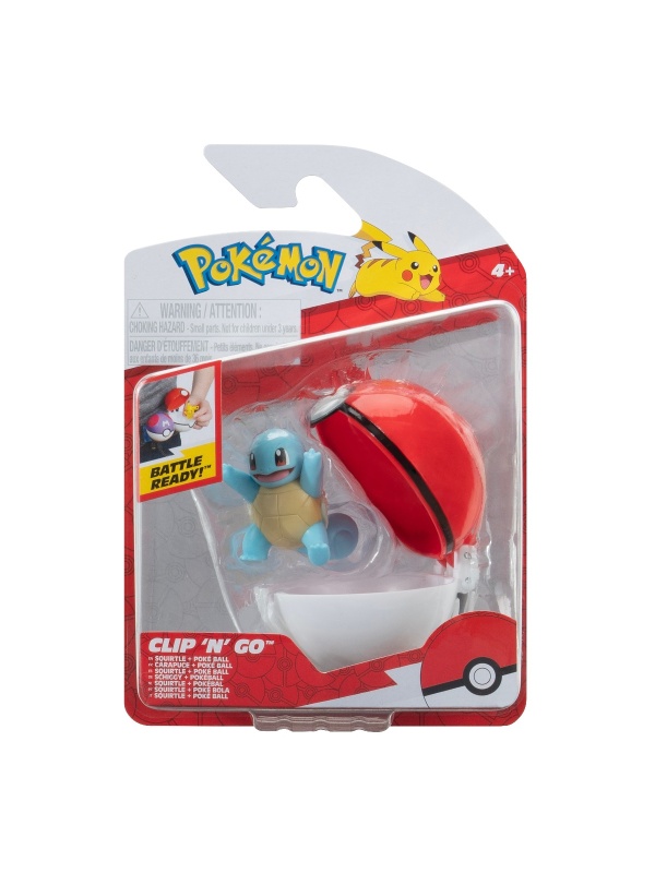 Pokemon - Set 2 figurine Clip n Go, Squirtle #3 with Poké Ball W18