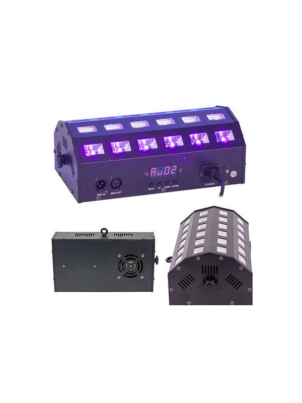 Proiector led 2 in 1 albe si uv 24 x 3w cu dmx