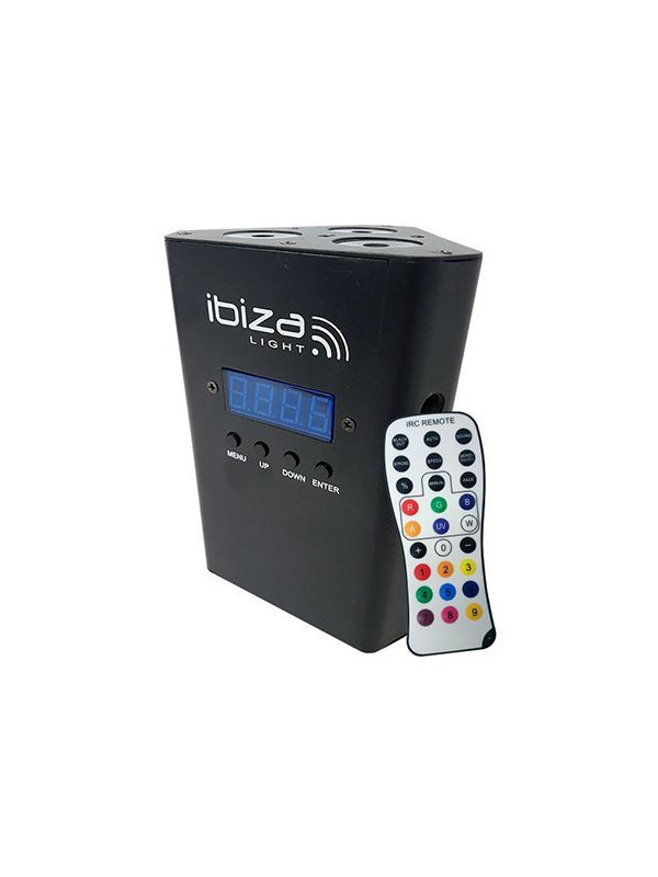 Proiector led portabil rgbw 4wx3 cu acumulator 4000ma si dmx