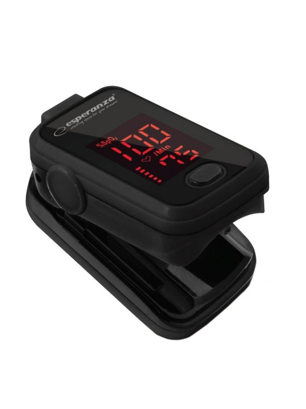 Puls-oximetru Esperanza Oxygen, SPO2 35%-99%, antisoc, Display LED, Negru