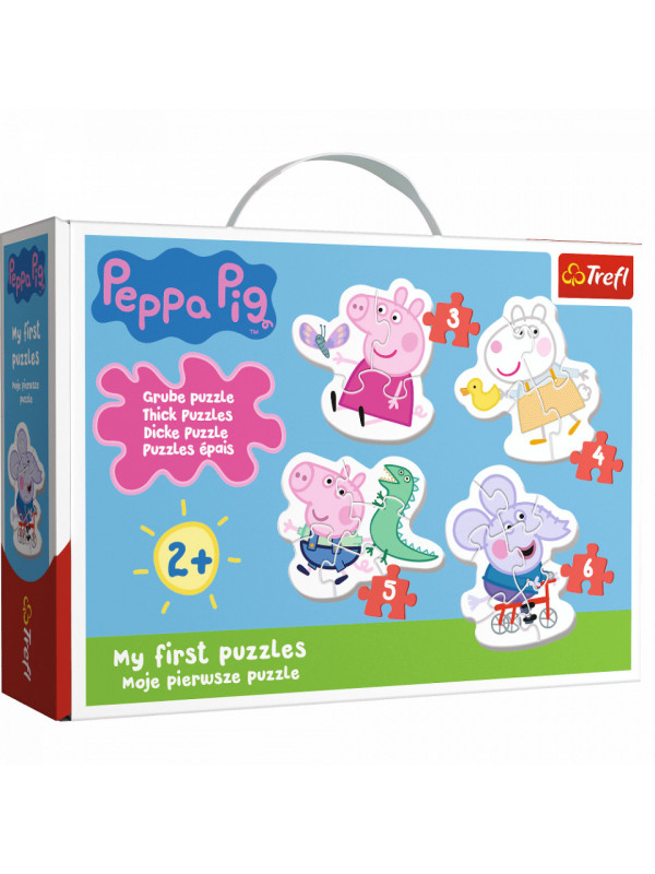 Puzzle baby clasic simpatica peppa pig 18 piese
