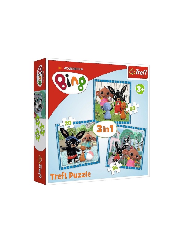 PUZZLE TREFL 3IN1 BANG DISTRACTIA CU PRIETENII