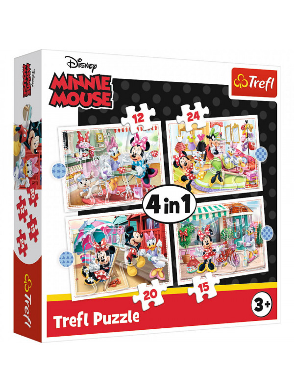 Puzzle Trefl 4in1 Minnie Mouse Si Prietenii Ei