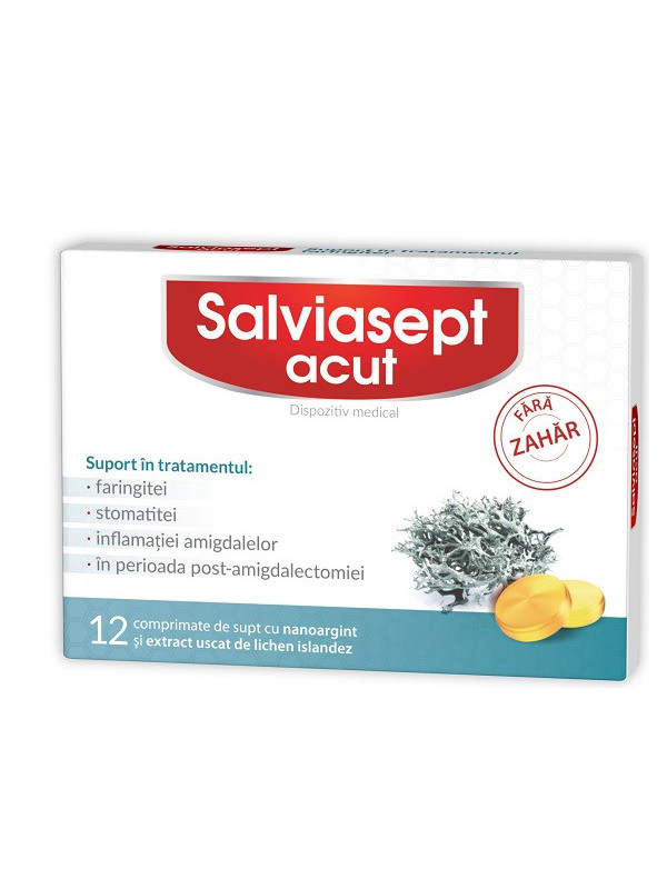 SALVIASEPT ACUT FARA ZAHAR 12CPR