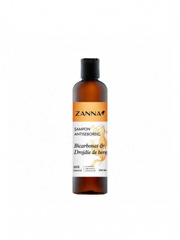 SAMPON ANTISEBOREIC CU BICARBONAT SI DROJDIE DE BERE "ZANNA" 250ml ADAMS VISION