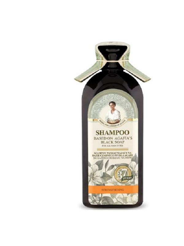 Sampon negru fortifiant pt.toate tipurile de par "bunica agafia" 350ml adams vision