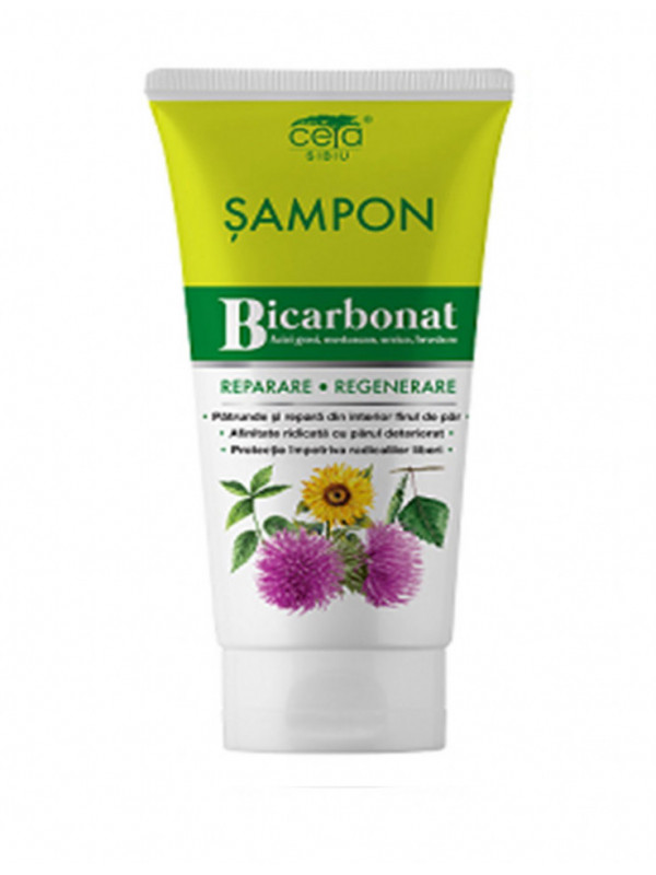 Sampon (regenerare) cu bicarbonat, mesteacan, urzica si brusture 200ml ceta