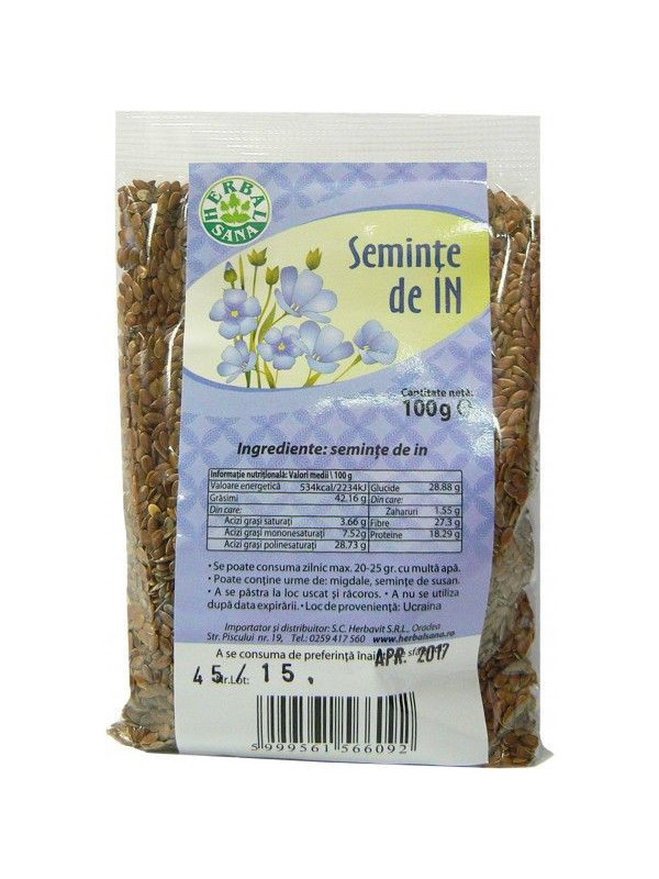SEMINTE DE IN 100g HERBAVIT