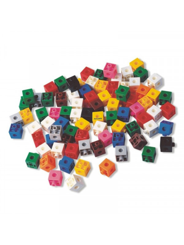 Set 100 cuburi Miniland, 2 cm, plastic