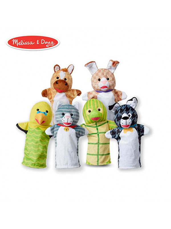 Set 6 papusi de mana Animale de companie - Melissa & Doug