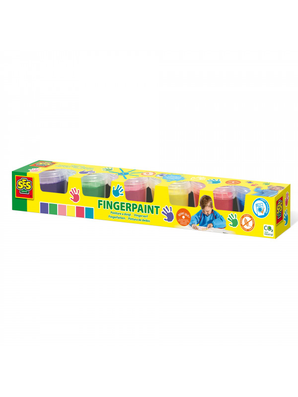 Set acuarele pentru degete 6 x 120 ml