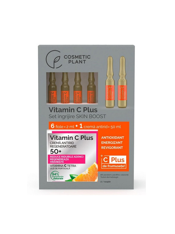 SET CADOU VIT. C PLUS "SKIN BOOST" 50+ (6fiole*2ml+1cr.antirid 50ml) COSMETIC PLANT
